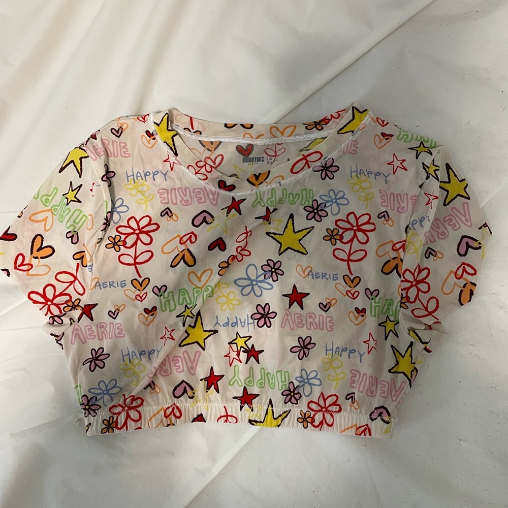 Aerie Colorful Graphic Top